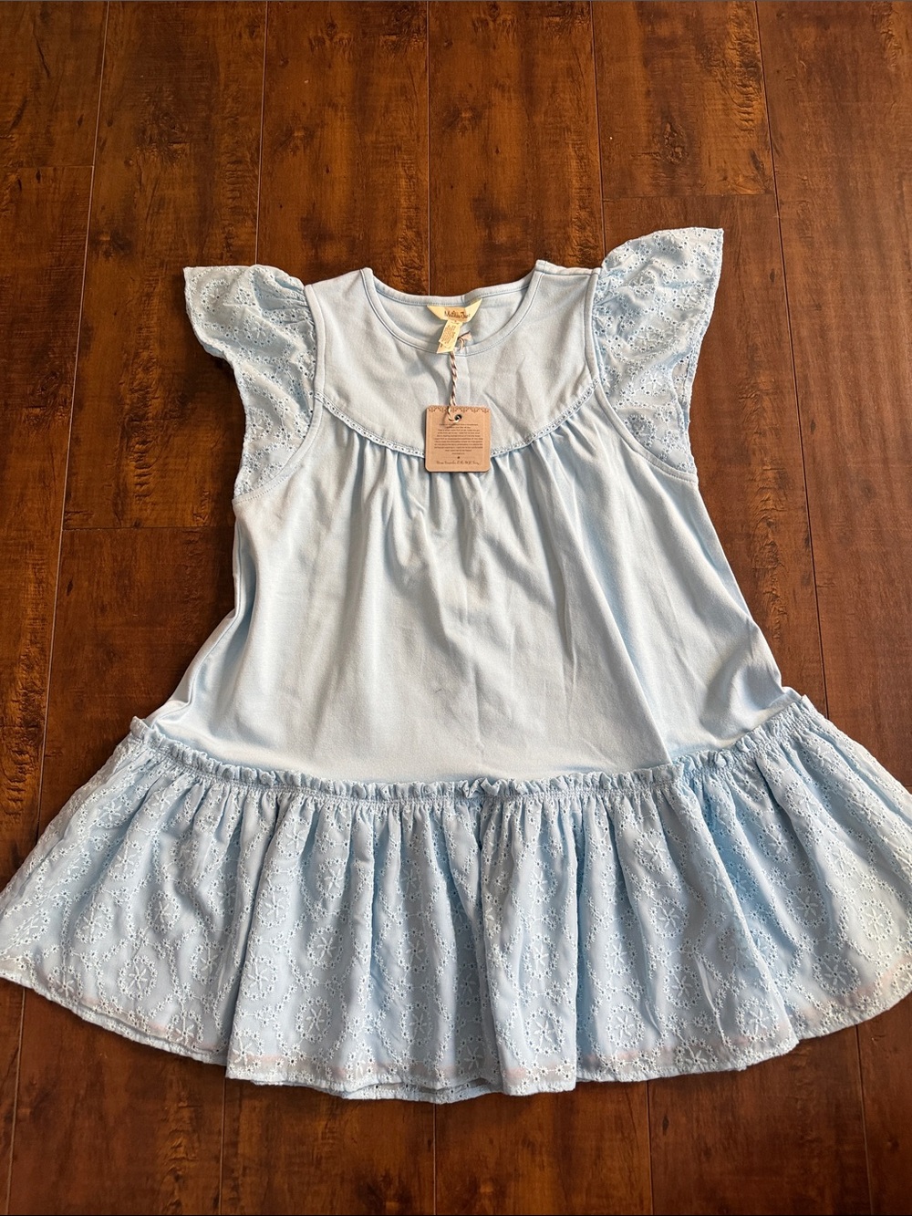 Matilda Jane Light Blue Eyelet Flutter Dress